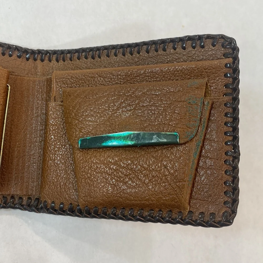 Tooled western wallet vintage initials MS‎